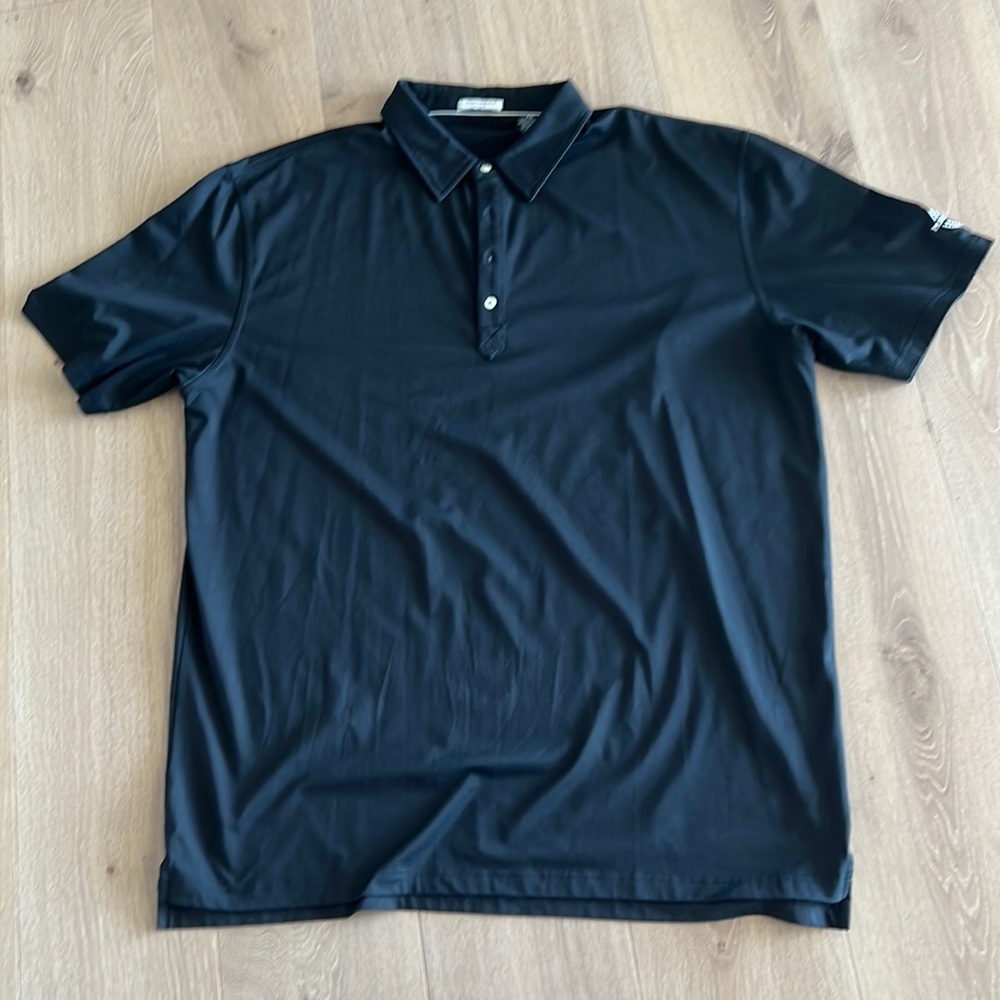 XXL Pennybacker Club golf shirt in Black